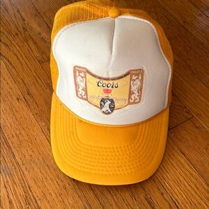Coors Yellow and White Trucker Hat